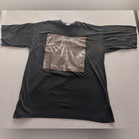 BON JOVI VINTAGE 1992/93 Keep the Faith T-Shirt. Size Large. 🎼 - Picture 7 of 10